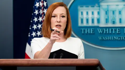 14 March 2022, US, Washington: White House press secretary Jen Psaki speaks during a press briefing at the White House. Photo: Michael Brochstein/ZUMA Press Wire/dpa.