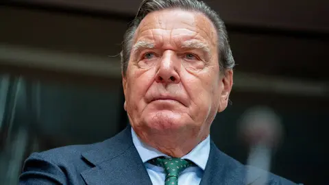 FILED - 01 July 2020, Berlin: Gerhard Schroeder, former German Chancellor and head of the Nord Stream 2 Board of Directors, waits for the start of the hearing in the Bundestag's Economics Committee on the Nord Stream 2 pipeline project in the meeting room. Schroeder whose close ties to Russian President Vladimir Putin have proven hugely controversial since the start of the war in Ukraine, has told the New York Times that Putin won't cut Russian gas supplies to Germany. Photo: Kay Nietfeld/dpa.