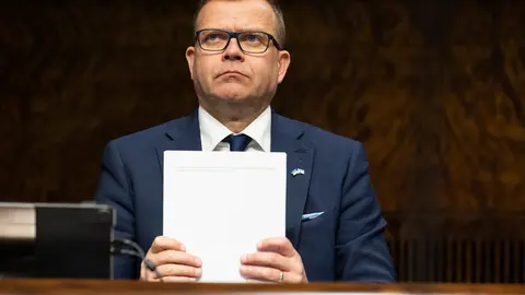 10/05/2022. The Defense Committee held a briefing on the changes in the security environment and joining NATO. Pictured is the chairman of the Defence committee. Petteri Orpo (kok). Photo: Hanne Salonen/Eduskunta.