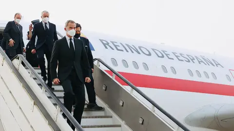 The King of Spain Felipe VI upon his arrival at Abu Dhabi Presidential Airport. Photo: Casa Real.