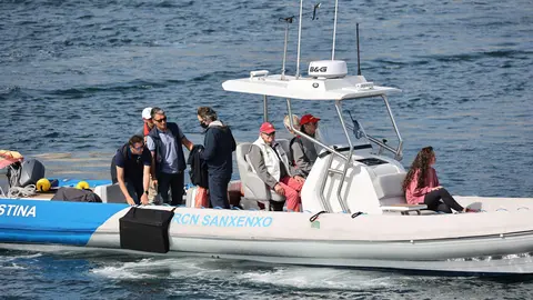 20 May 2022, Spain, Sanxenxo: Juan Carlos I, former king of Spain, arrives at the port after enjoying the 3rd Regatta of the IV Circuit of the Spanish Cup 2022 6m sailing class. Photo: Raúl Terrel/EUROPA PRESS/dpa.