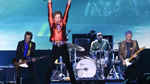 01 June 2022, Spain, Madrid: English singer Mick Jagger performs on stage at the Wanda Metropolitano Stadium during a concert by English rock band The Rolling Stones. Photo: Hans Klaus Techt/APA/dpa.