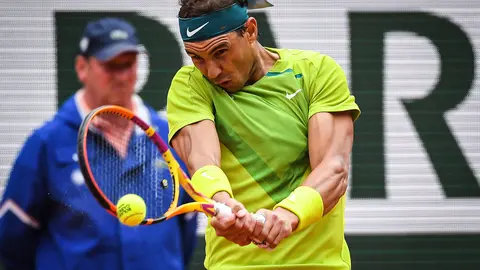 05 June 2022, France, Paris: Spanish tennis player Rafael Nadal in action against Norway's Casper Ruud during their men's singles final match of the French Open Grand Slam tournament. Photo: Matthieu Mirville/ZUMA Press Wire/dpa.