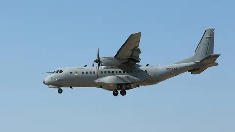 A C-295 medicalized plane of the Spanish Air and Space Army. Photo: Ministerio de Defensa.