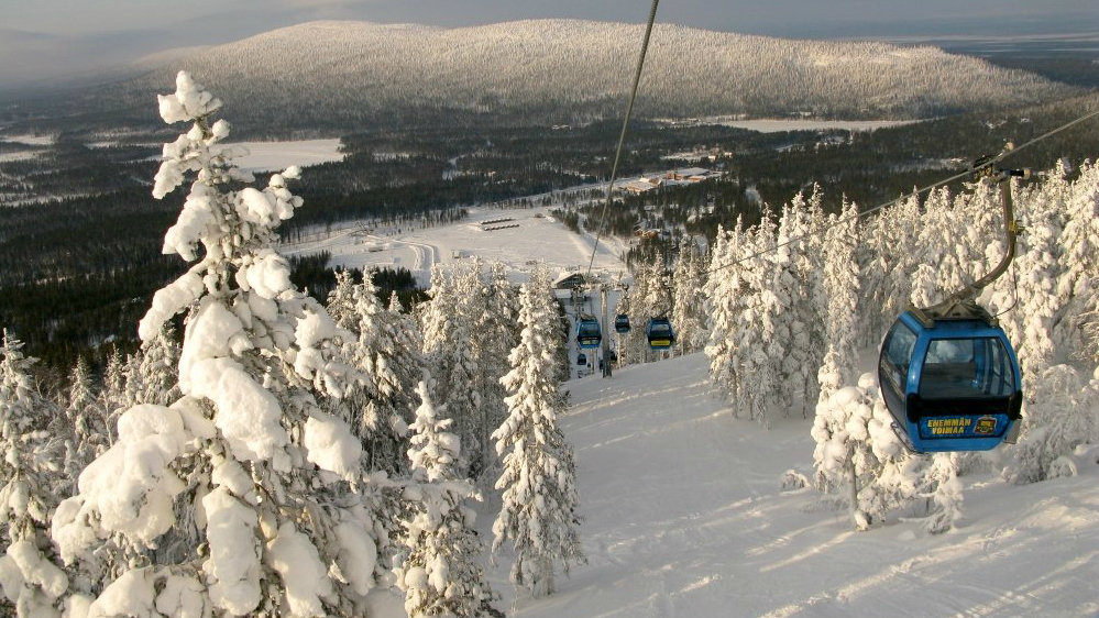 Levi ski resort snow lapland