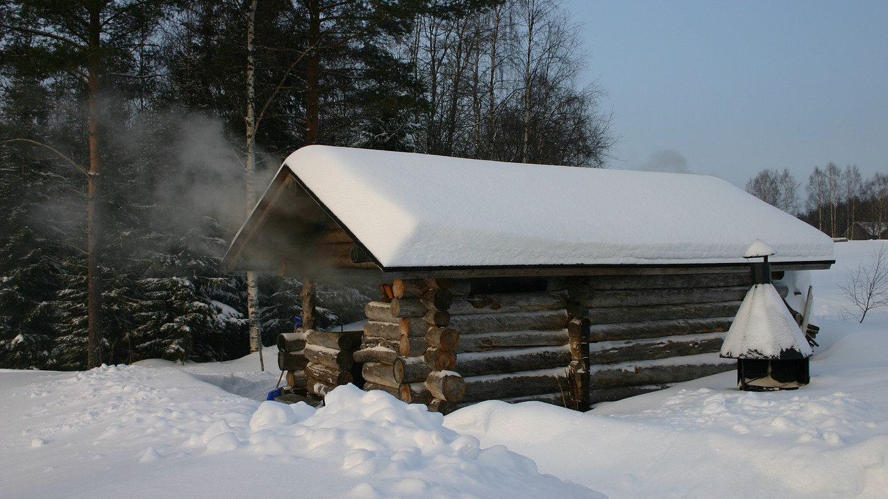 Sauna forest lodge cottage