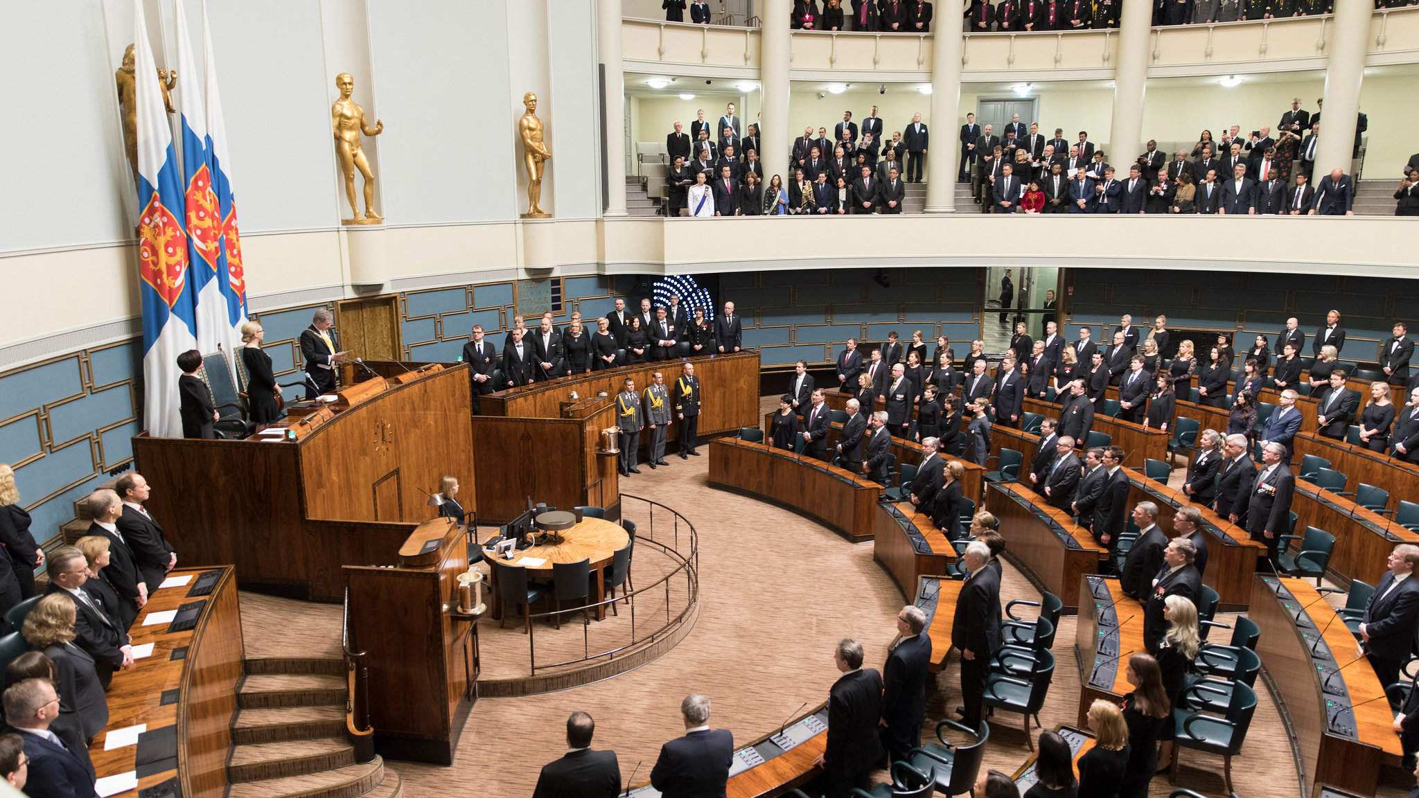 Niinisto Parliament Eduskunta by Hanne Salonen & Eduskunta